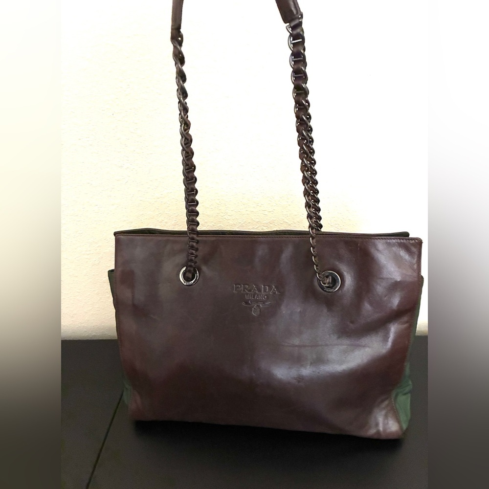 Prada Rich Brown Leather Tote